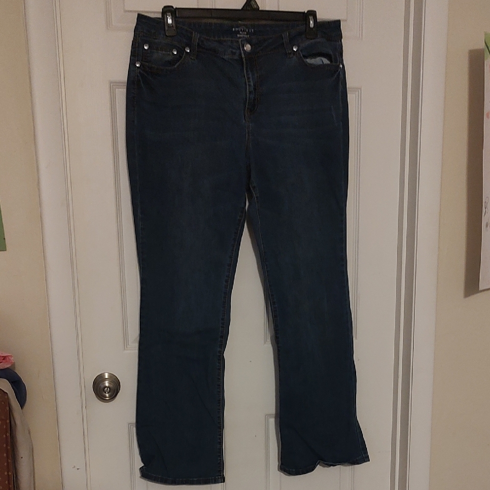 Blue Boot Cut Jeans Classic Denim